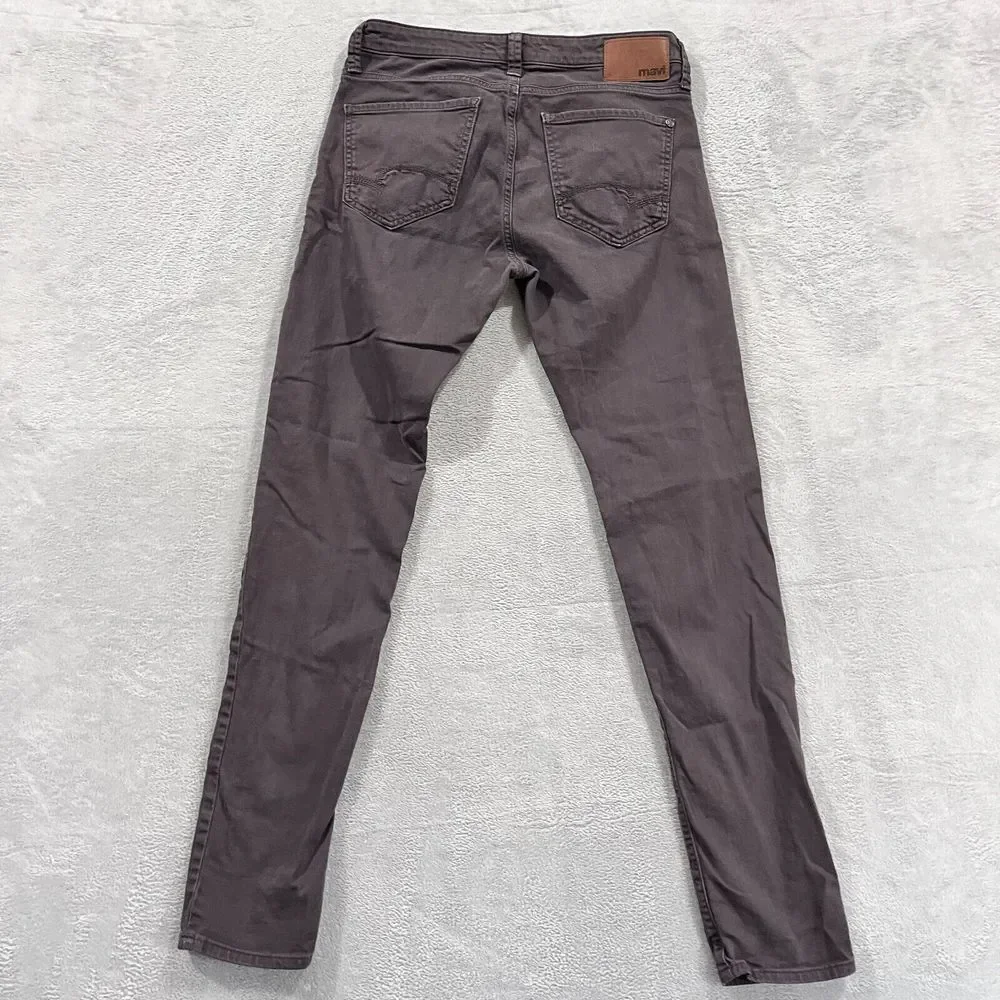 Mavi James Skinny Jeans Mens 31x32* Gray Denim Stretch‎ Flat Front Low Rise